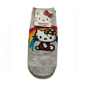 Hello Kitty No Show Socks –‎ Rainbow Design (2 Pack, Size 4–10) - NWT